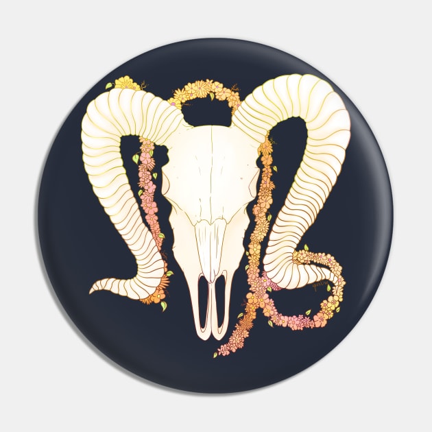 Capricorn - Full Colour Pin by Qur0w