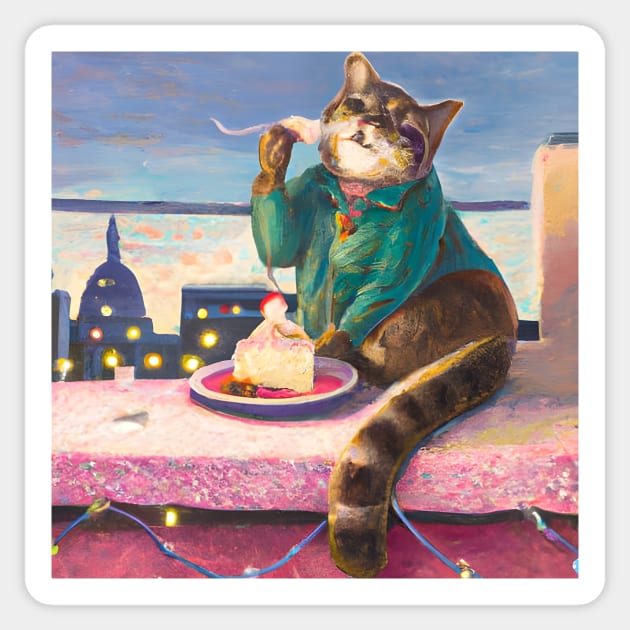 Avanti Cat Eating Cake Birthday Card~Funny~Cut Out~app 13 x 17cm - See  Photos | eBay
