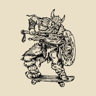 SEEMBO Viking Skater Skateboarding Skateboard Skateboarder T-Shirt