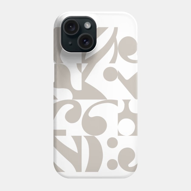Musical Notes Gray Pattern Phone Case by Dez53