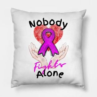 Nobody Fights Alone Breat Cancer Support Pillow