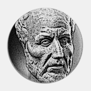 Plotinus Black And White Portrait | Plotinus Artwork 3 Pin