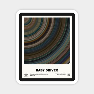 minimal_Baby Driver Abstract Circular  Movie Magnet