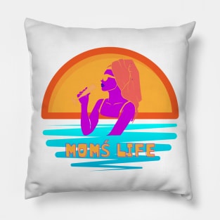 Mom's Life. Mother's Day Gift. Mom on the beach Pillow