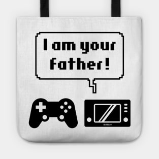 Controller Game Console Icons (I Am Your Father! / Black) Tote