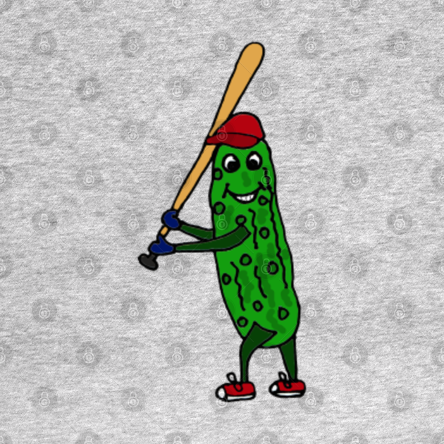 Discover Funny Funky Pickle Playing Baseball -  Baseball T-Shirt