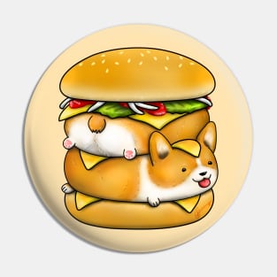 Double Corgi Pounder Pin