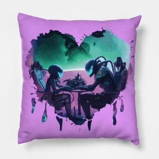 Alien Couple Dating At The Beautiful Space Pillow