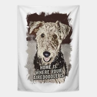 Airedoodle Dog Owner Quote Tapestry