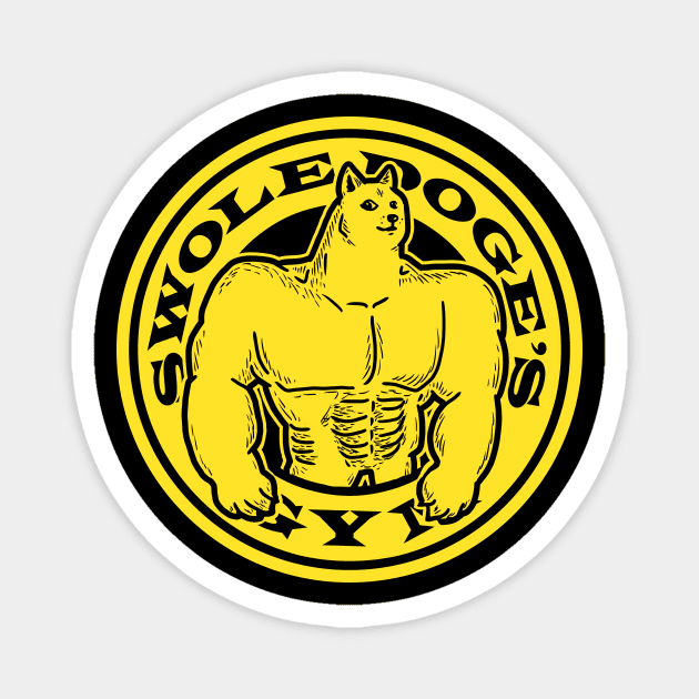 Swole Doge Magnet by dumbshirts