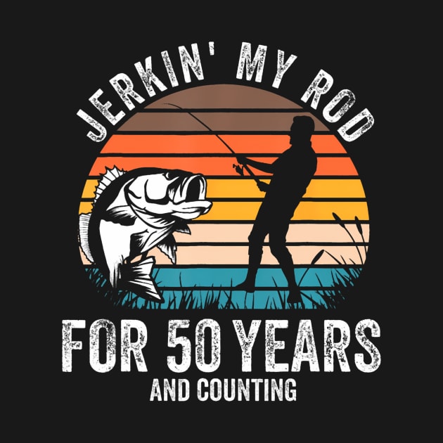 50th Birthday for Fisherman Funny Fishing Bday by Namatustee