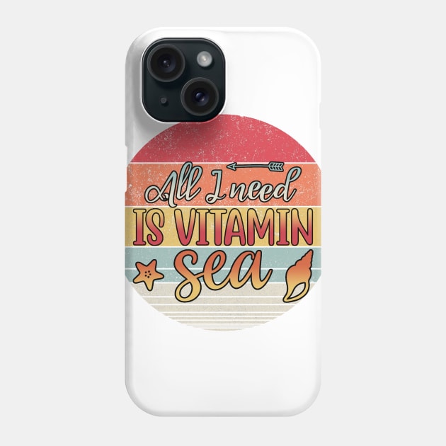 All I need is vitamin Sea // Sunset Design Phone Case by PGP