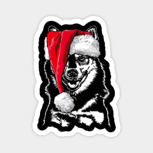 Funny Pomsky Santa Christmas dog mom Magnet