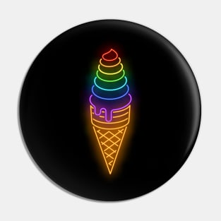 Ice Cream Colorful , LGBTQ , Gay Pride , Bisexual , Lesbian ,Transgender Pin