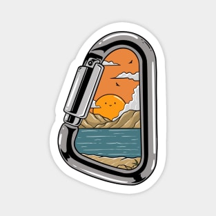 Sunset Climbing: Carabiner Design for Adventurers Magnet