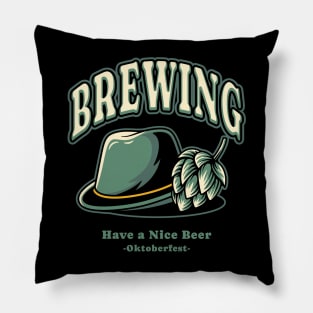 Bavarian hat and hops oktoberfest Pillow