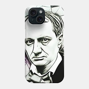 Charles Baudelaire Black and White Portrait | Charles Baudelaire Artwork 3 Phone Case