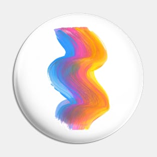 Rainbow Swirl Brushstroke Pin