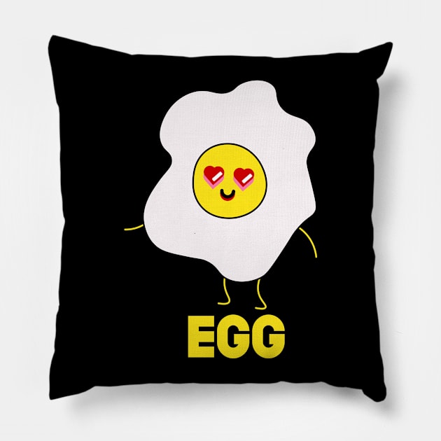 Bacon and Egg Matching Couple Shirt Pillow by SusurrationStudio