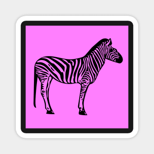 Pink Zebra Print Magnet