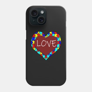 Autism Mom, Family & Teacher Puzzle Love Quote Autistic Awareness Gifts Phone Case