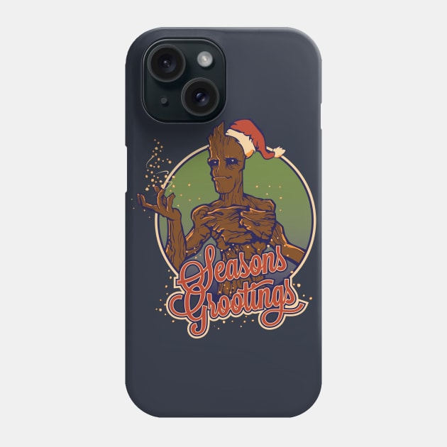 Seasons Grootings Phone Case by FOUREYEDESIGN