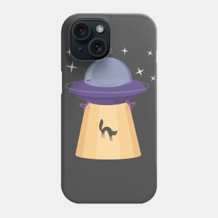 Cat abducted by aliens Phone Case