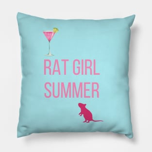 Rat Girl Summer Fun Design for Girlies living their best life Pillow