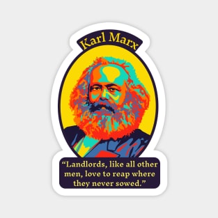 Karl Marx Portrait and Quote Magnet