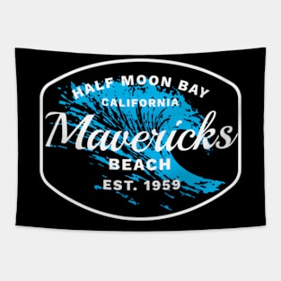 Half Moon Bay Mavericks Beach Surfing Travel Tapestry