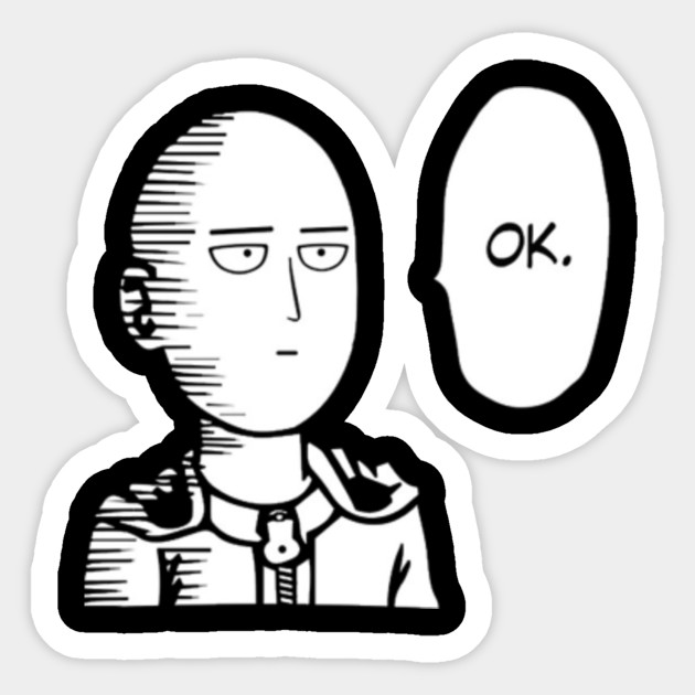 One Punch Man Anime Sticker Teepublic