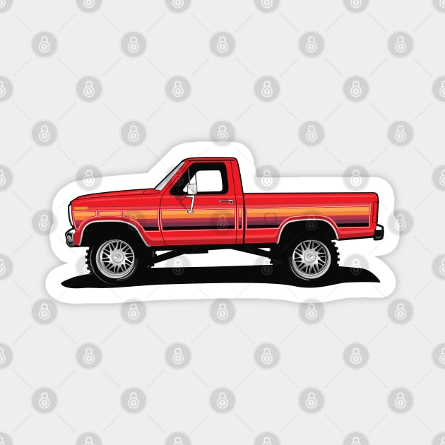 1986 Freewheeling Ford Bullnose Truck Magnet by RBDesigns