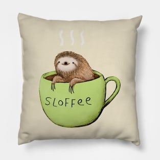 Cute coffee sloth Pillow
