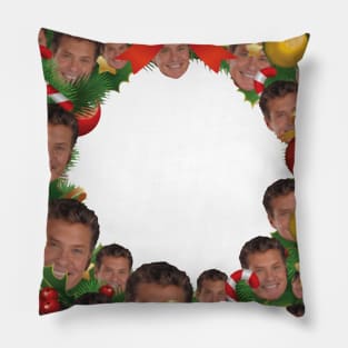 David Hasselhoff Multiface Christmas Wreath Pillow