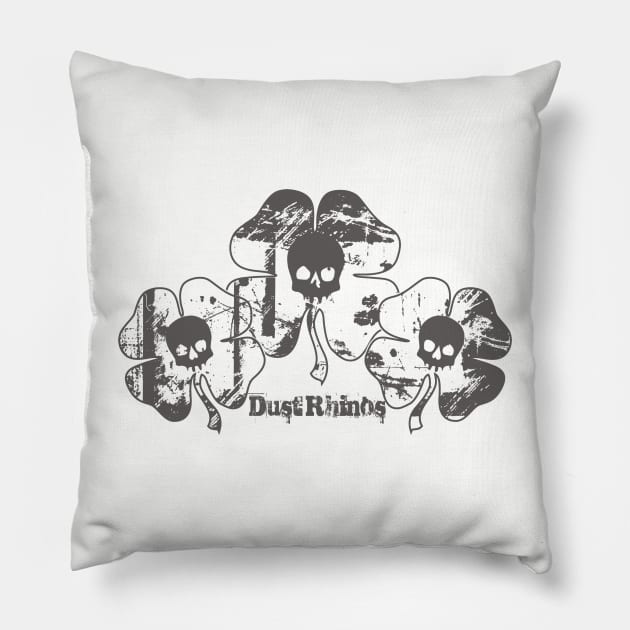 DR Skulls Trio dk Pillow by Dust Rhinos Swag Store