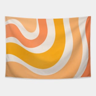 Cute Peach Orange and Yellow Abstract Pattern Tapestry