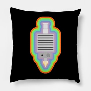 3D Printer Hotend with colorful border Pillow