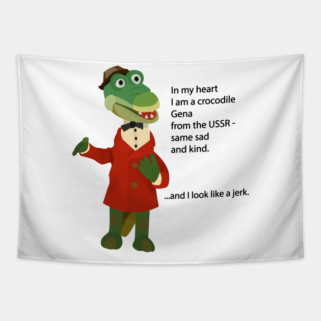 Crocodile Gena Tapestry by MushroomEye