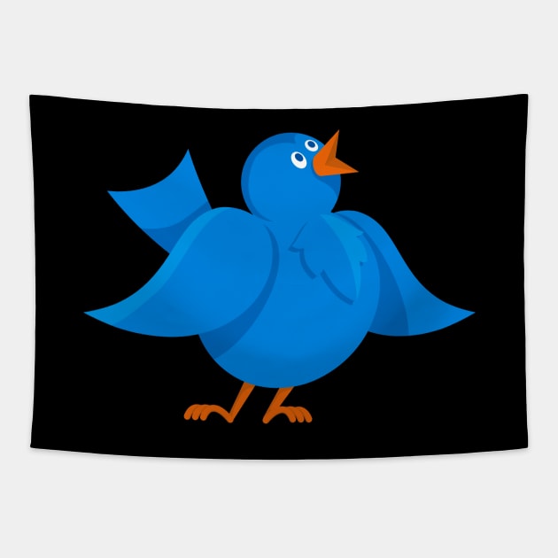 Blue Bird Communication Tapestry by sifis