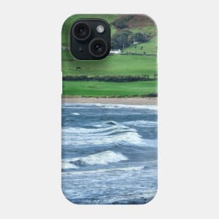 Waves coming in at Carskey Bay near Southend, Argyll and Bute Phone Case