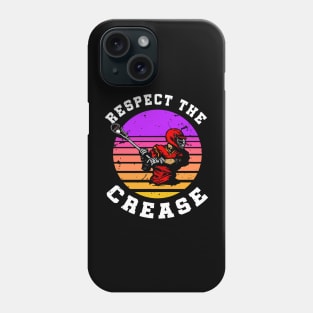 Respect The Crease Lacrosse Retro Phone Case