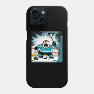 Hockey Player mad at the referee. Phone Case