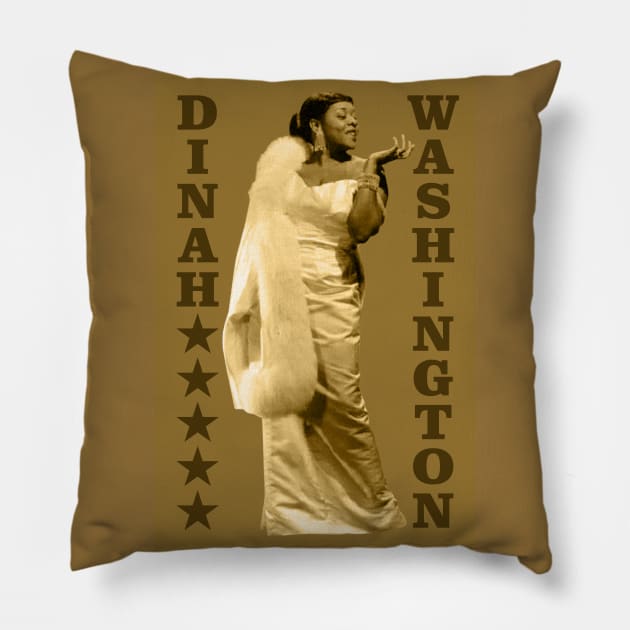 Dinah Washington Pillow by PLAYDIGITAL2020