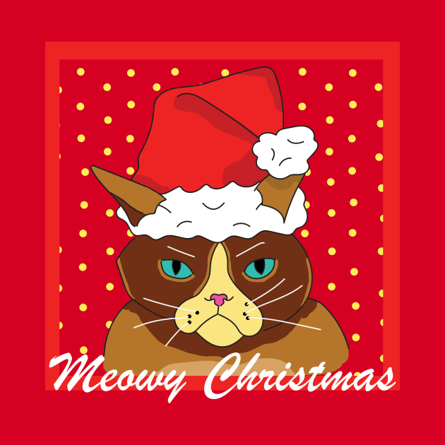 Meowy Christmas by deadlydelicatedesigns