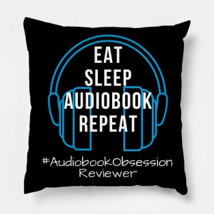 Eat Sleep Audiobook Repeat Pillow