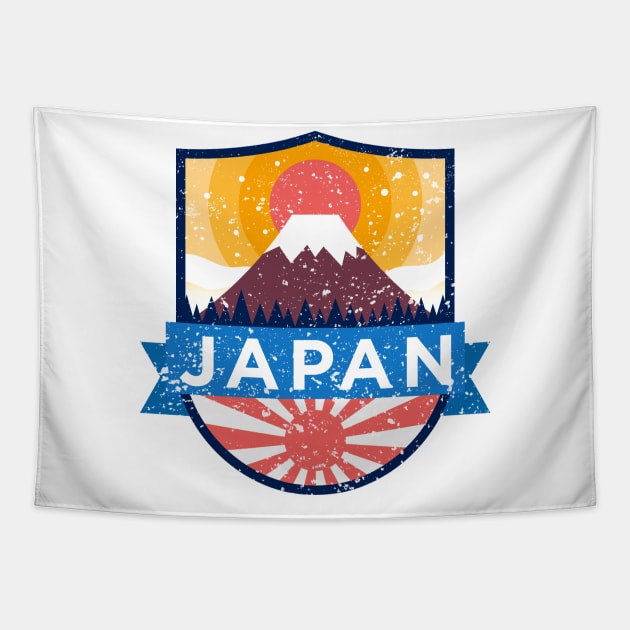Japan Mt Fuji Alternative Emblem Tapestry by Mandra