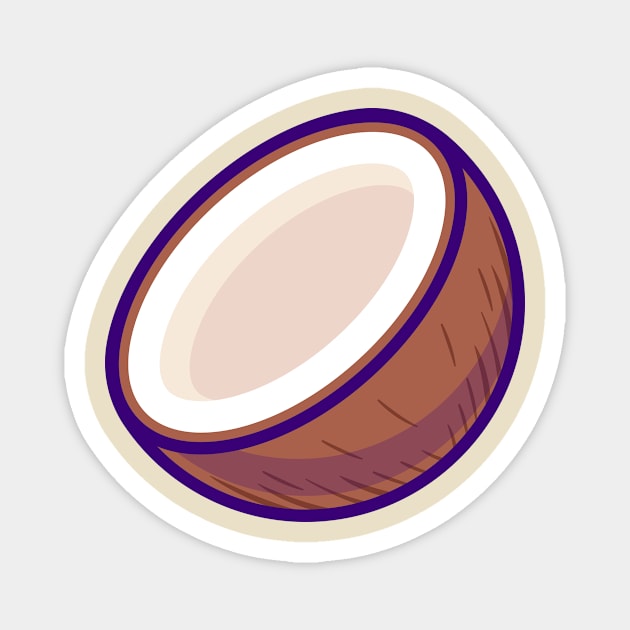 Coconut Fruit Cartoon Magnet by Catalyst Labs