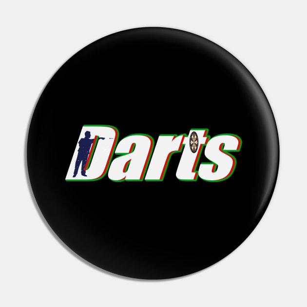 Darts Darts Funny Dart Player Gift Pin by RRDESIGN
