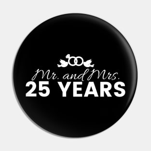 25th Wedding Anniversary Couples Gift Pin