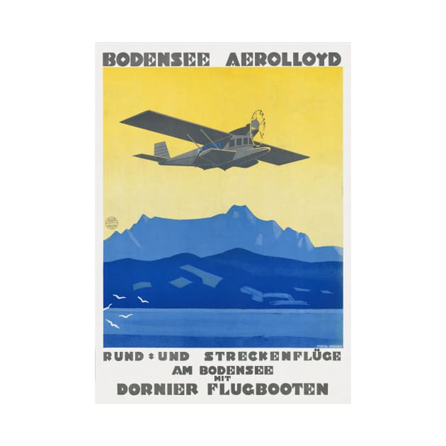 Bodensee Aerolloyd Vintage Poster 1925 by vintagetreasure